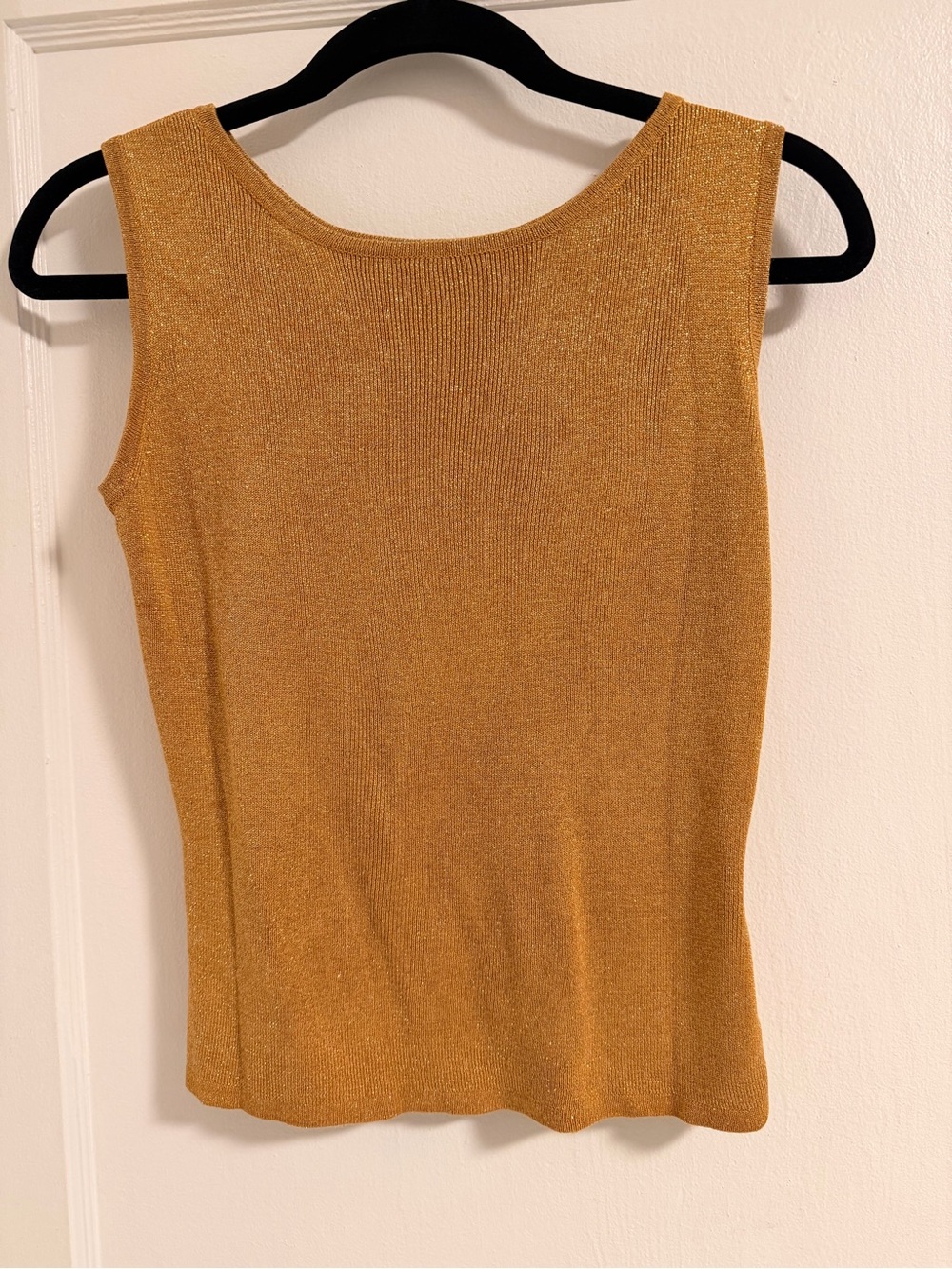 Joseph A Metallic Gold Knit Tank